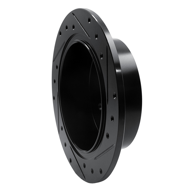 Subaru Crosstrek Brake Rotor (1) - Rear Left - R1 Concepts - Drilled & Slotted - Black - `12-`23